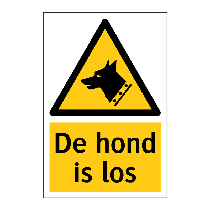 De hond is los