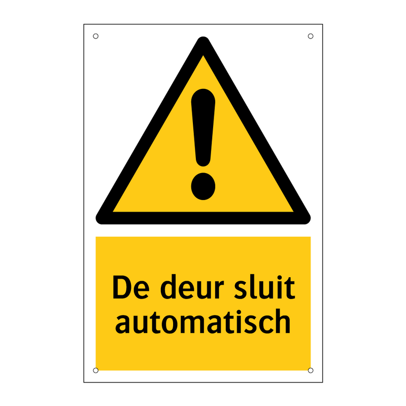 De deur sluit automatisch