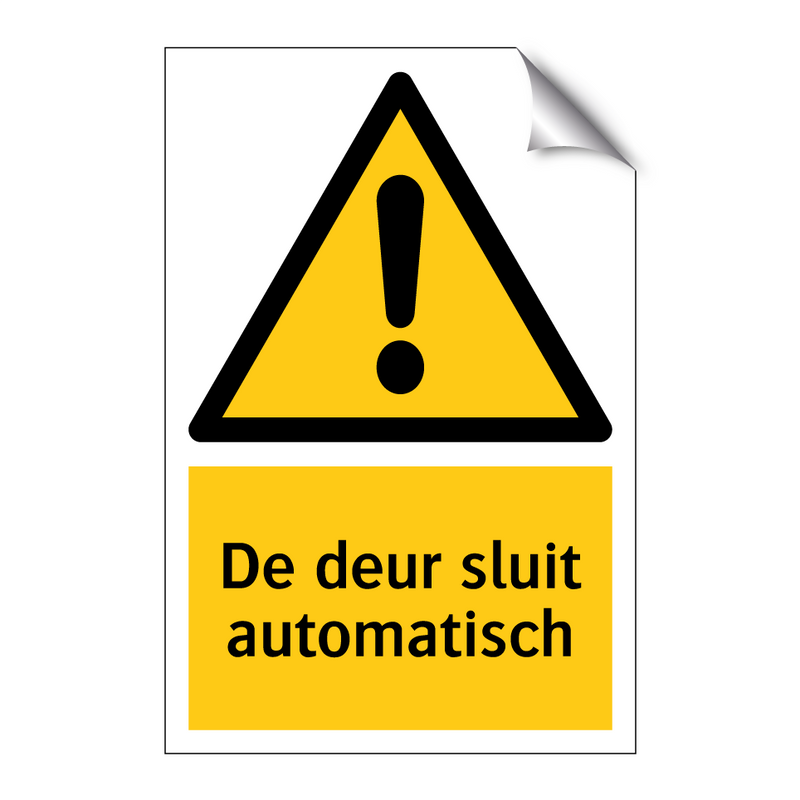 De deur sluit automatisch