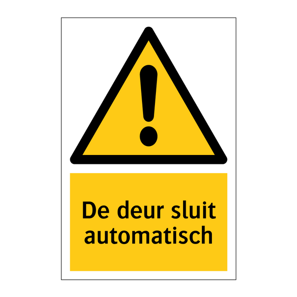 De deur sluit automatisch