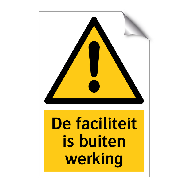 De faciliteit is buiten werking