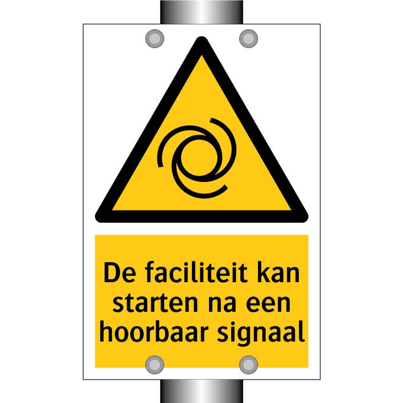 De faciliteit kan starten na een hoorbaar signaal