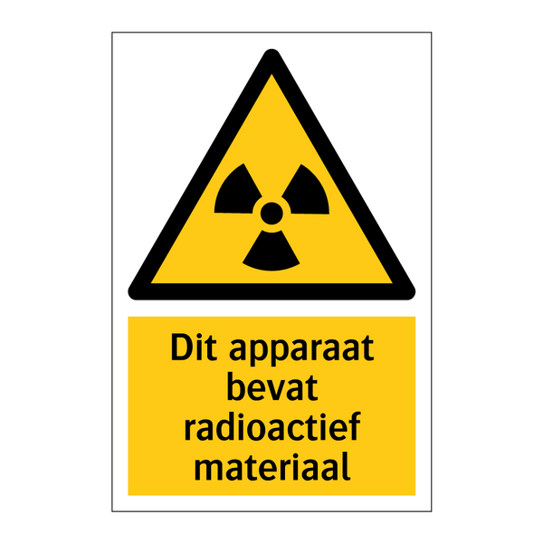 Dit apparaat bevat radioactief materiaal