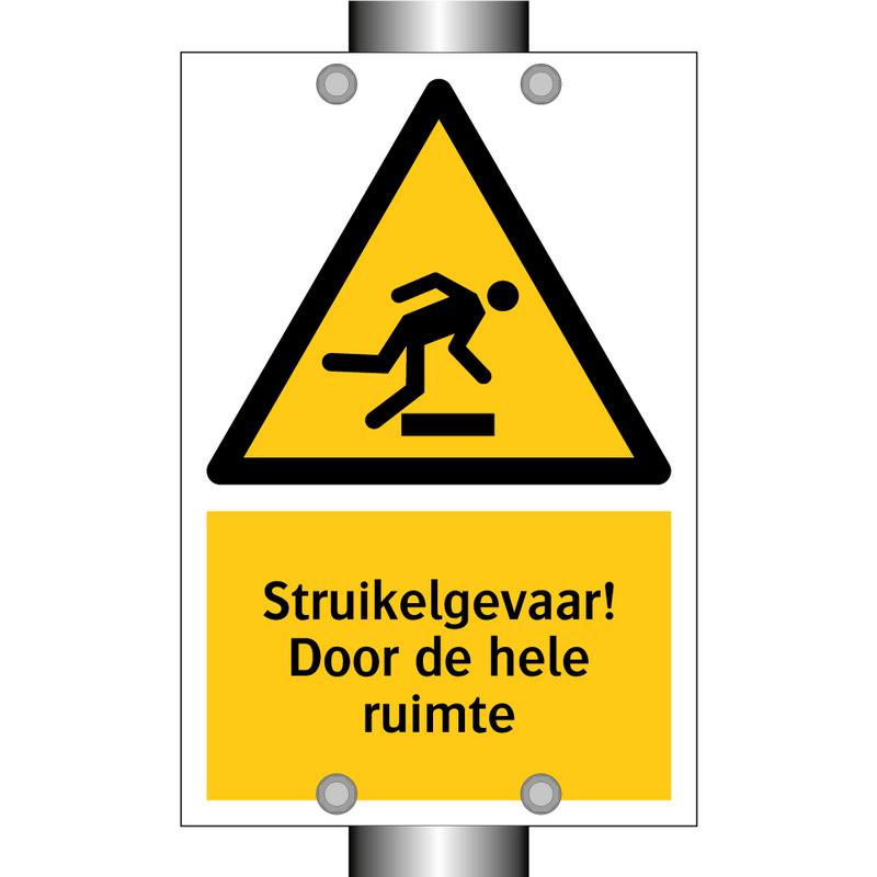 Struikelgevaar! Door de hele ruimte