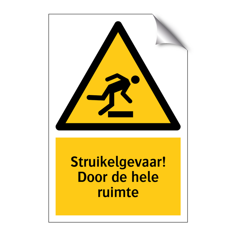 Struikelgevaar! Door de hele ruimte