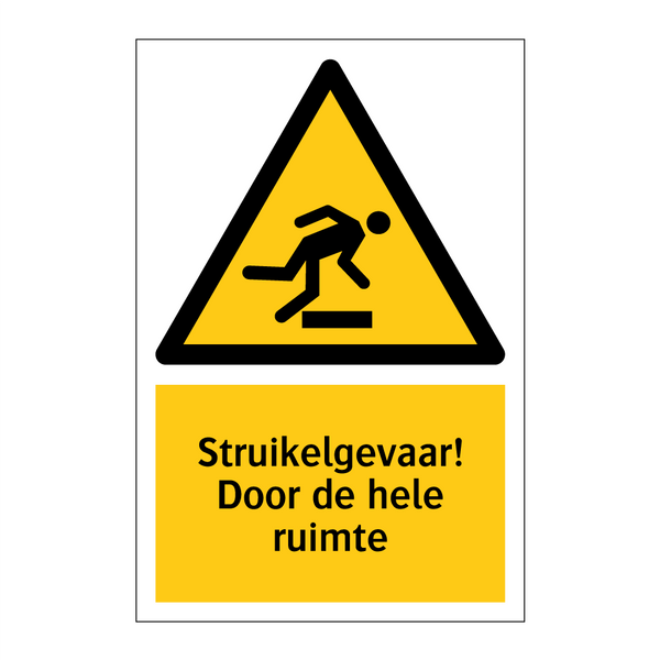 Struikelgevaar! Door de hele ruimte