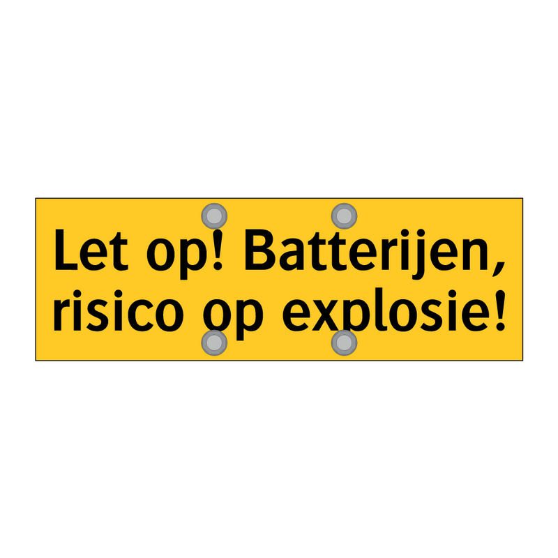 Let op! Batterijen, risico op explosie! & Let op! Batterijen, risico op explosie!