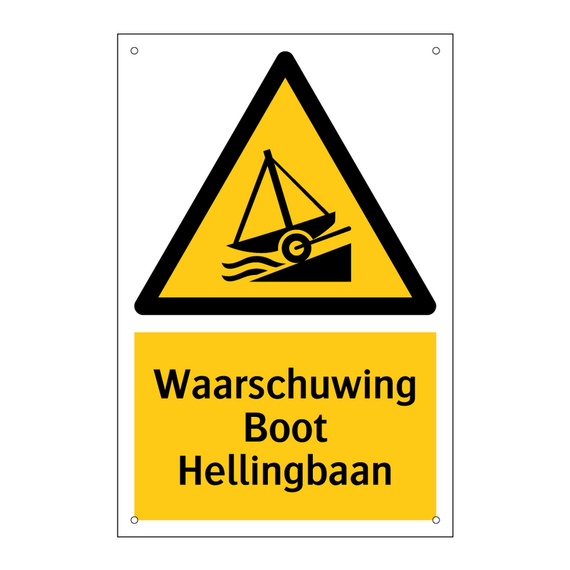 Waarschuwing Boot Hellingbaan