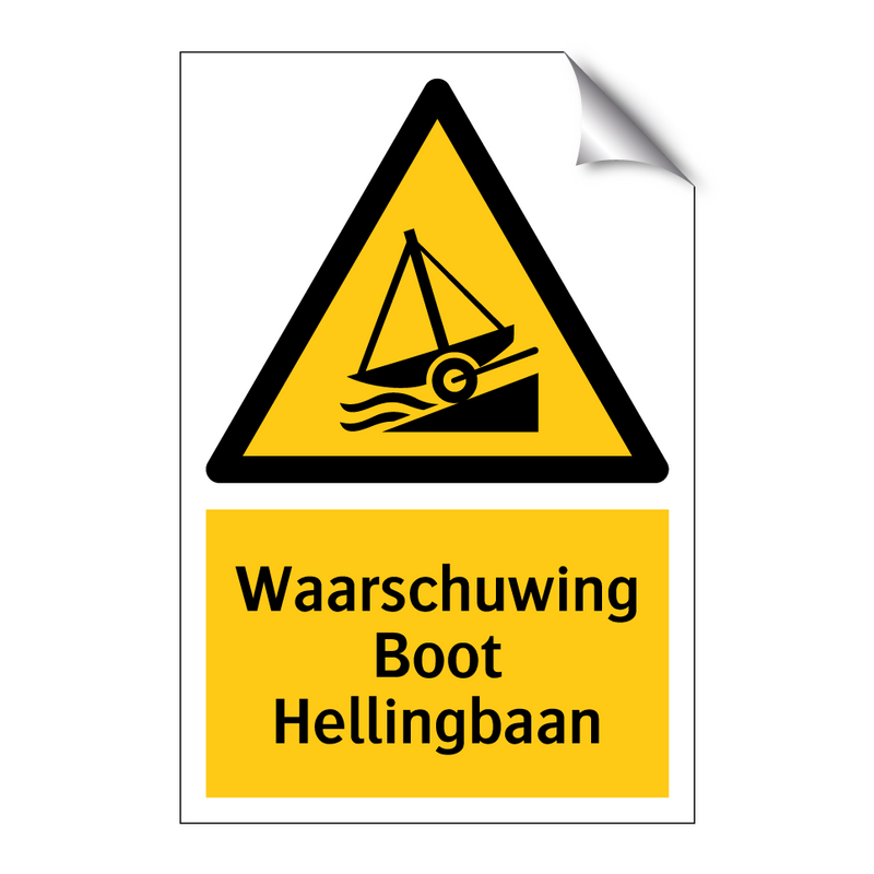 Waarschuwing Boot Hellingbaan