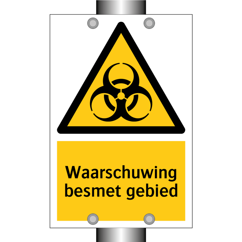 Waarschuwing besmet gebied