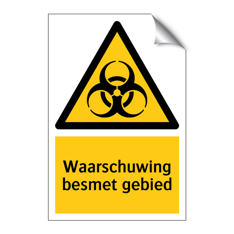 Waarschuwing besmet gebied