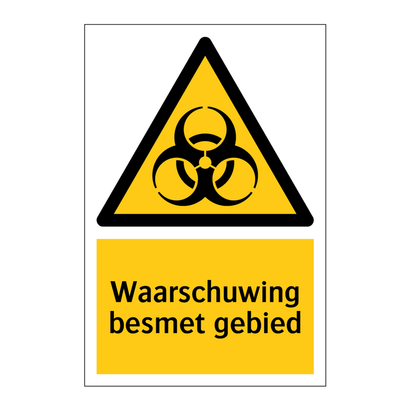 Waarschuwing besmet gebied