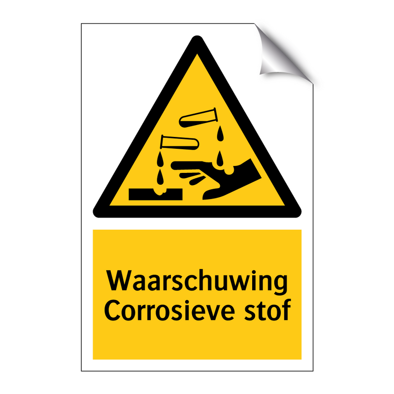 Waarschuwing Corrosieve stof