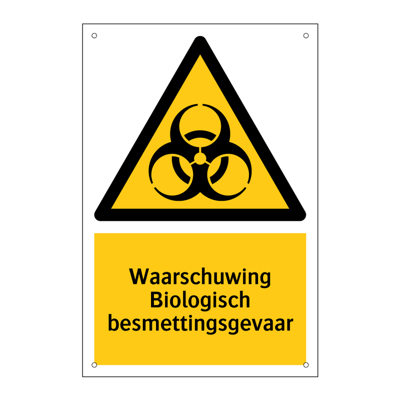 Waarschuwing Biologisch besmettingsgevaar