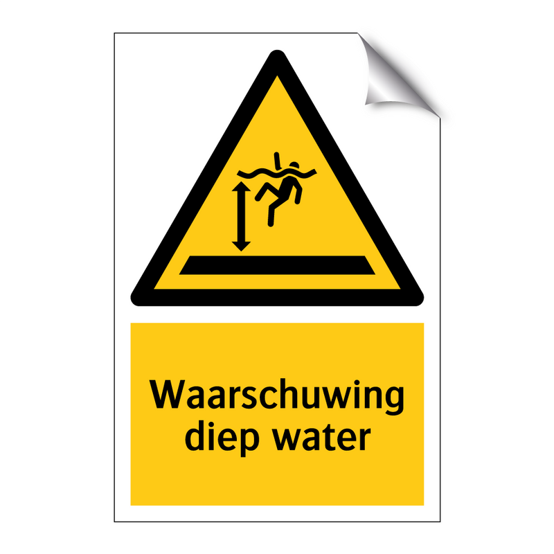 Waarschuwing diep water