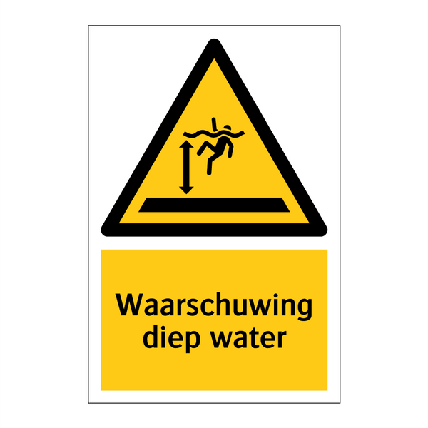 Waarschuwing diep water