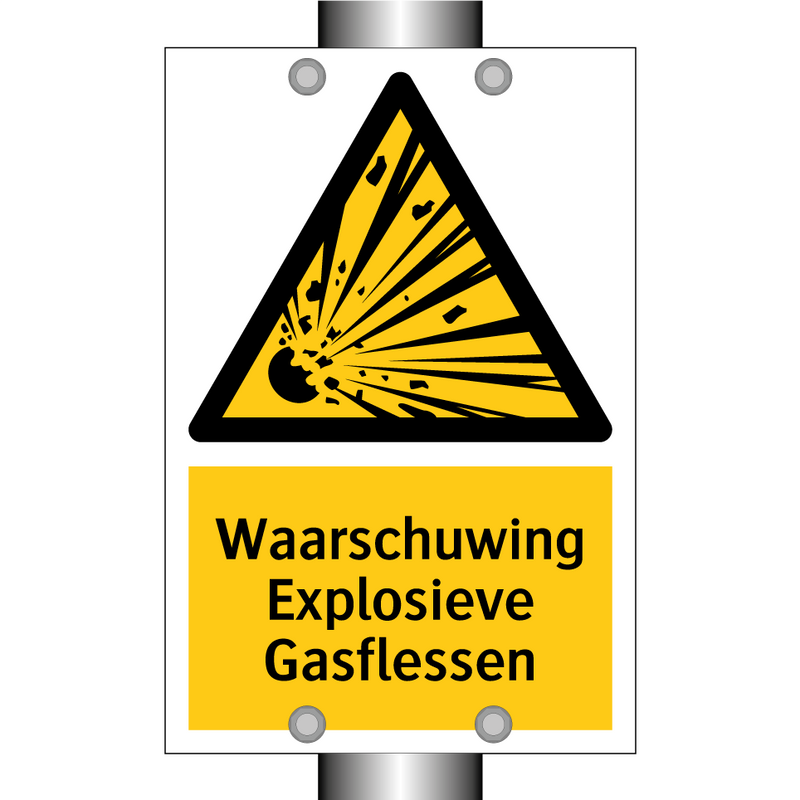 Waarschuwing Explosieve Gasflessen