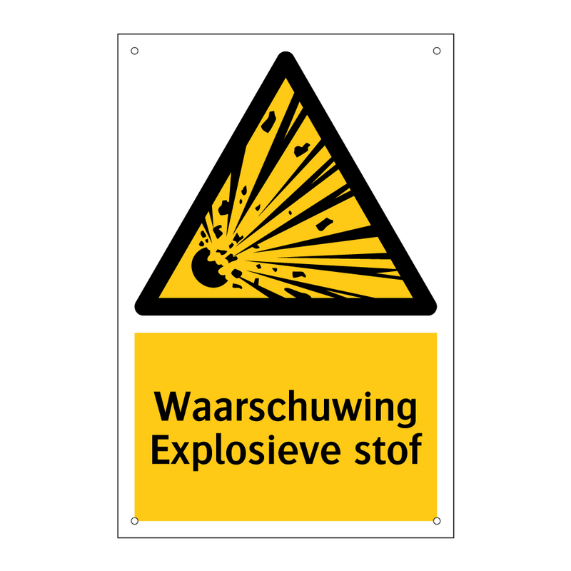 Waarschuwing Explosieve stof