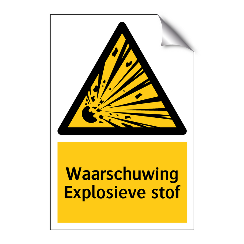 Waarschuwing Explosieve stof