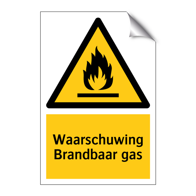 Waarschuwing Brandbaar gas