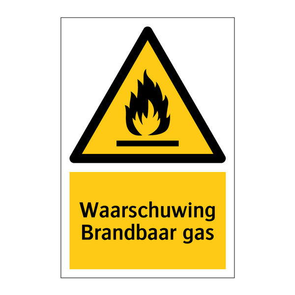 Waarschuwing Brandbaar gas