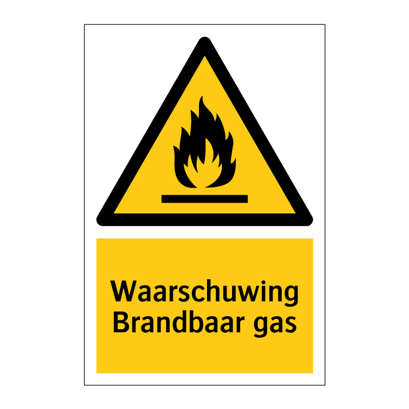 Waarschuwing Brandbaar gas