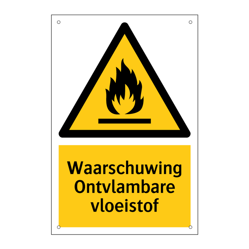 Waarschuwing Ontvlambare vloeistof