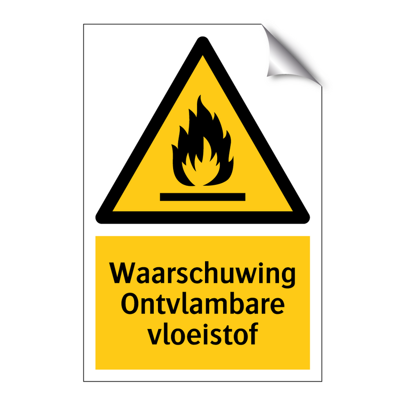 Waarschuwing Ontvlambare vloeistof