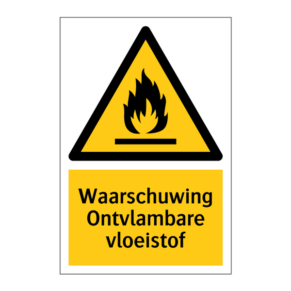 Waarschuwing Ontvlambare vloeistof