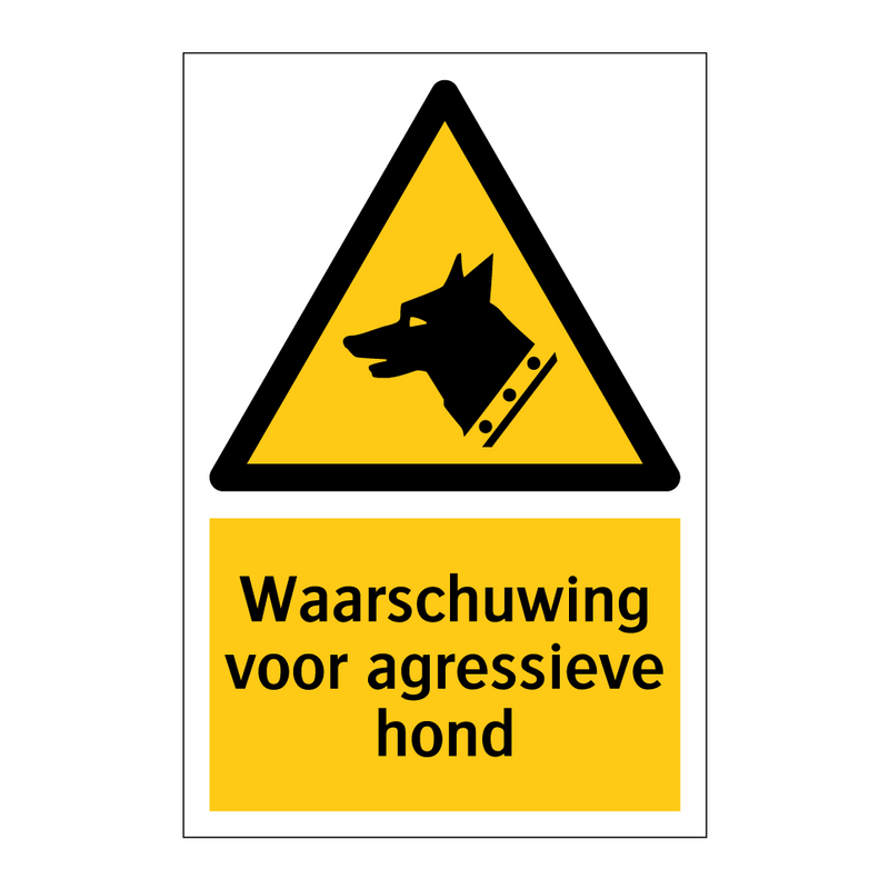 Waarschuwing voor agressieve hond