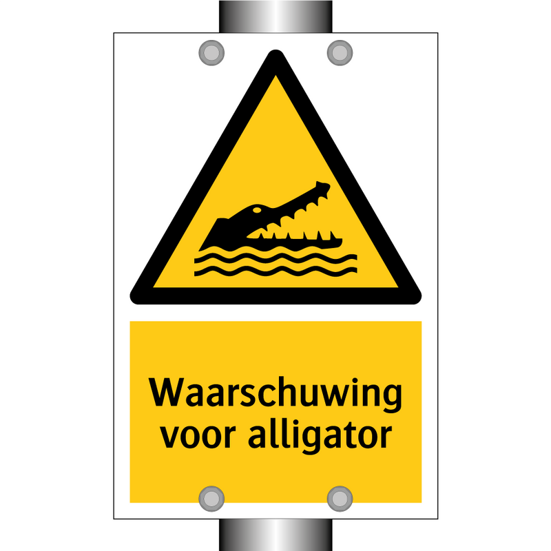 Waarschuwing voor alligator