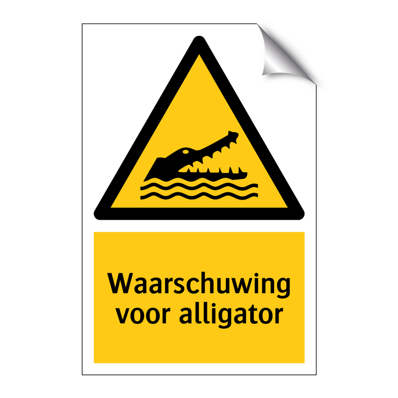 Waarschuwing voor alligator