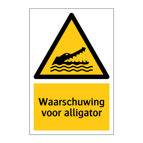 Waarschuwing voor alligator