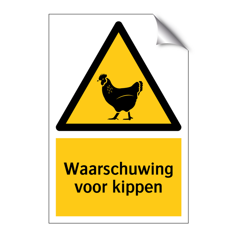 Waarschuwing voor kippen