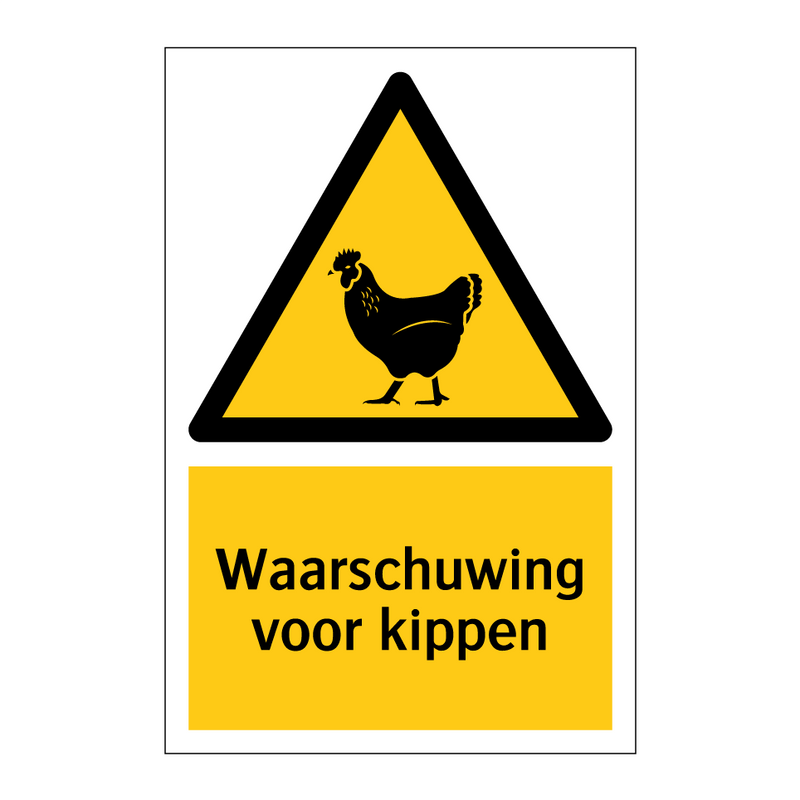 Waarschuwing voor kippen