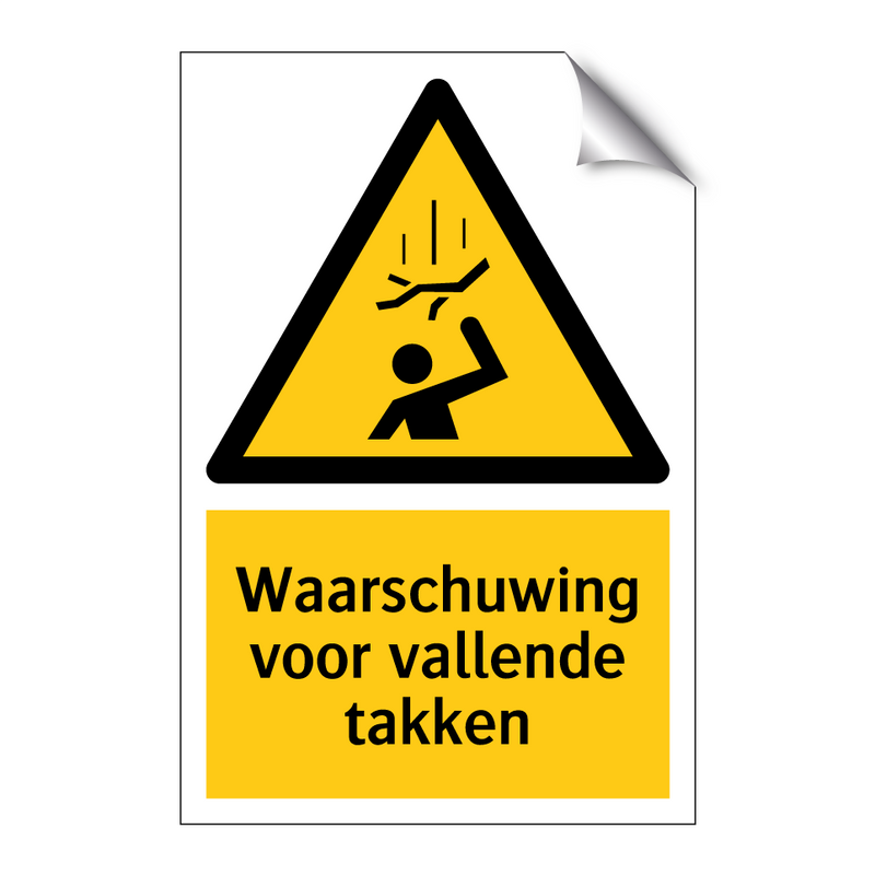 Waarschuwing voor vallende takken