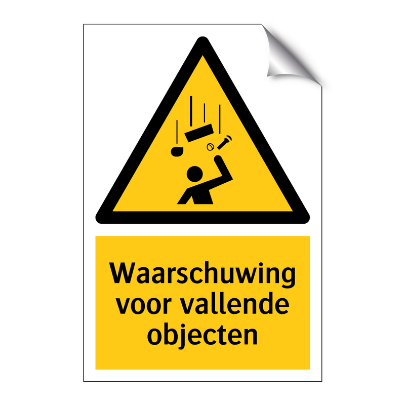 Waarschuwing voor vallende objecten