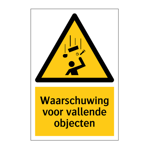 Waarschuwing voor vallende objecten