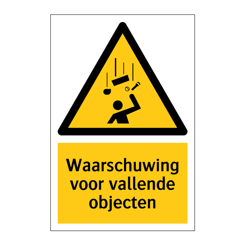 Waarschuwing voor vallende objecten