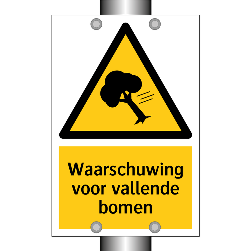 Waarschuwing voor vallende bomen