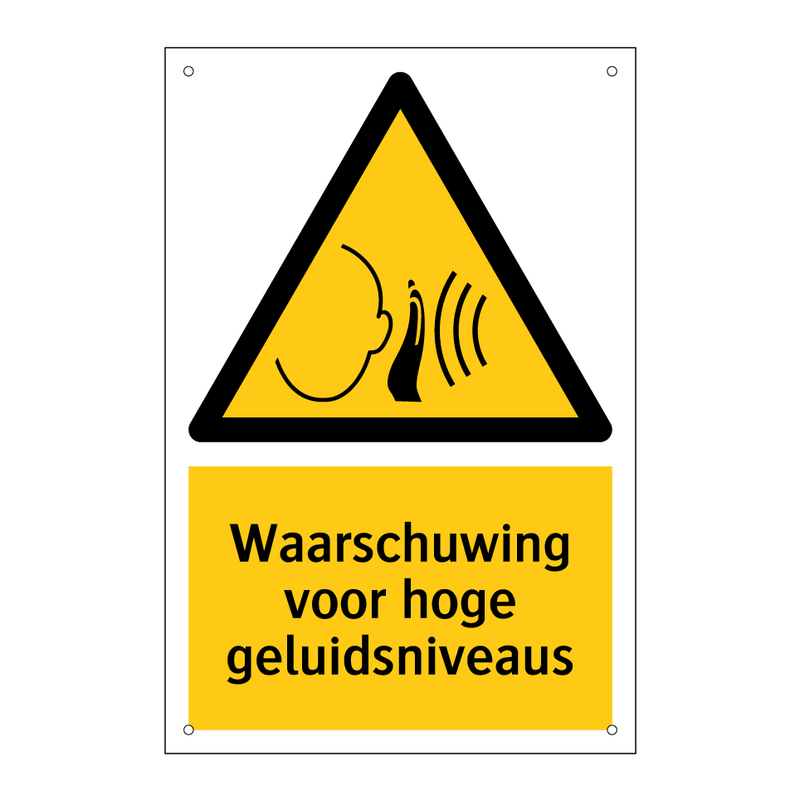 Waarschuwing voor hoge geluidsniveaus