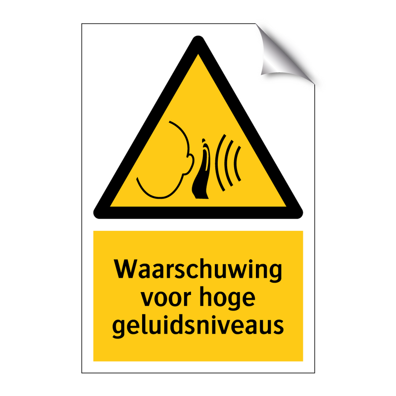 Waarschuwing voor hoge geluidsniveaus