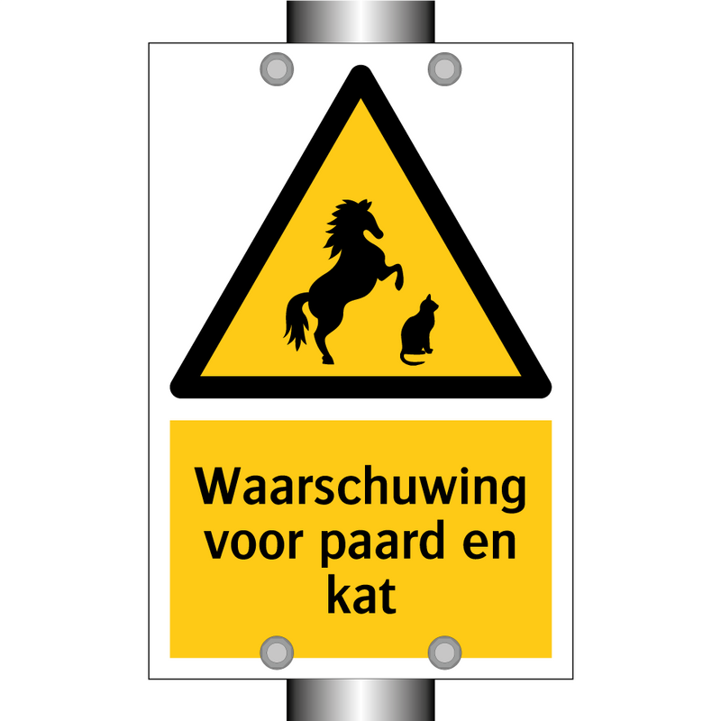 Waarschuwing voor paard en kat