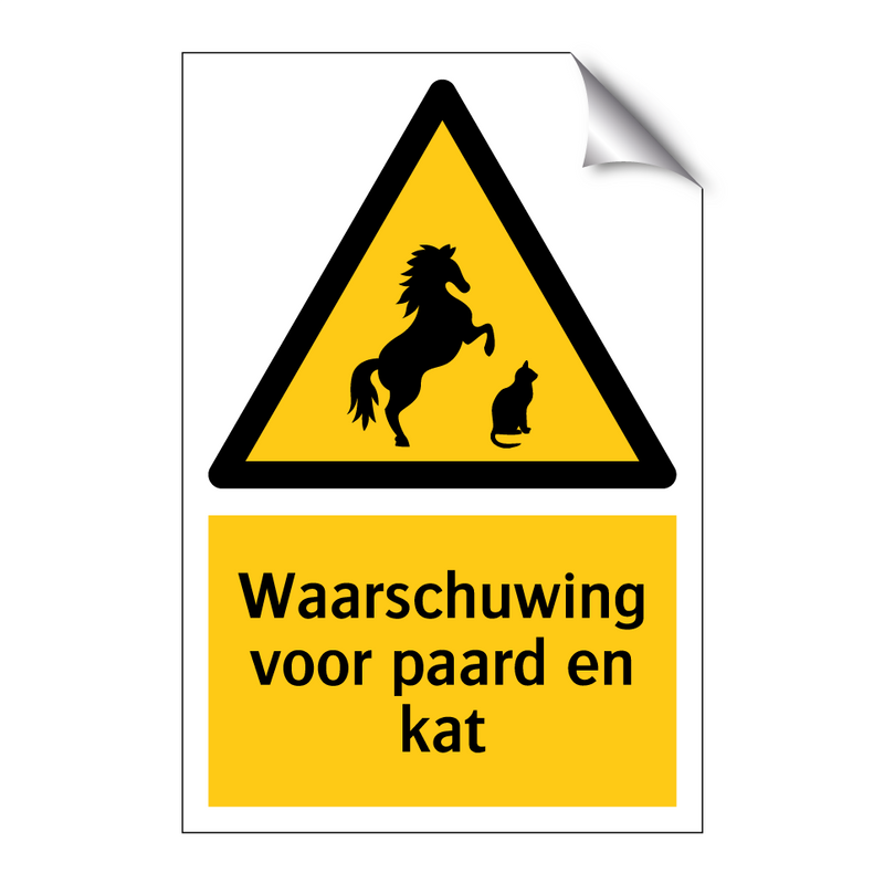 Waarschuwing voor paard en kat