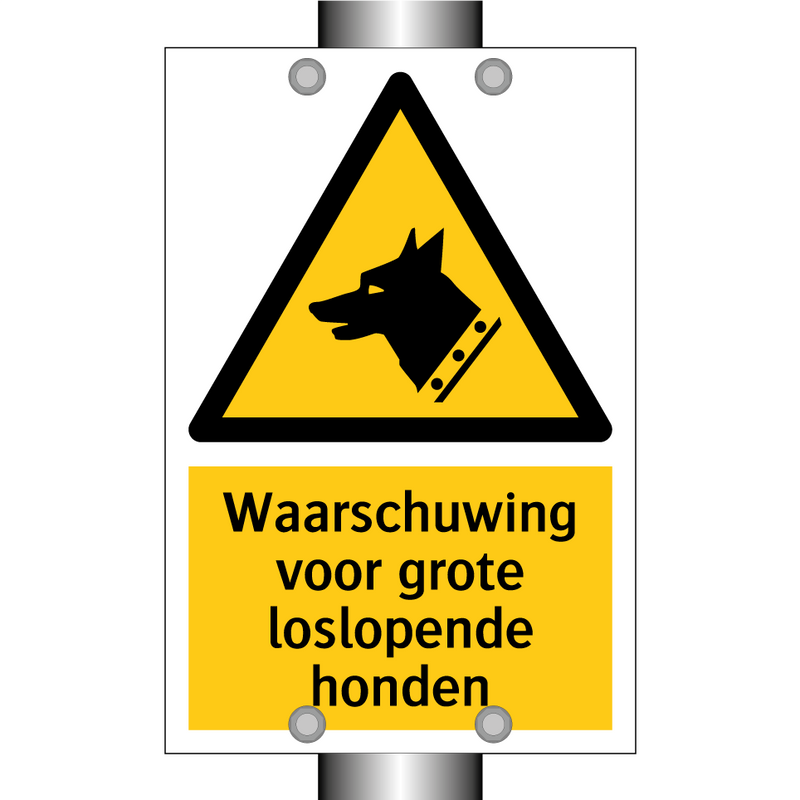 Waarschuwing voor grote loslopende honden