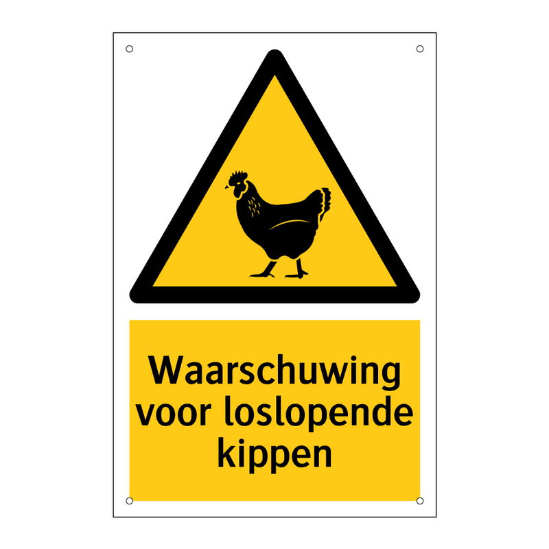 Waarschuwing voor loslopende kippen