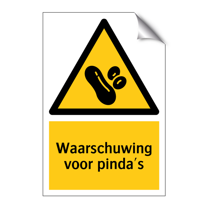 Waarschuwing voor pinda's