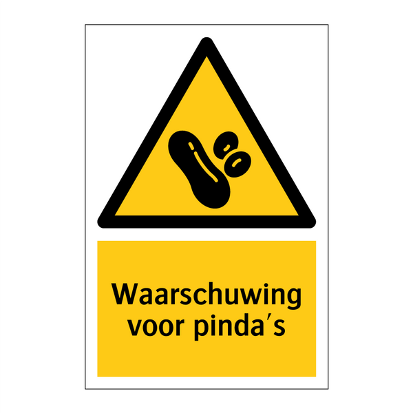 Waarschuwing voor pinda's