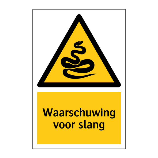 Waarschuwing voor slang