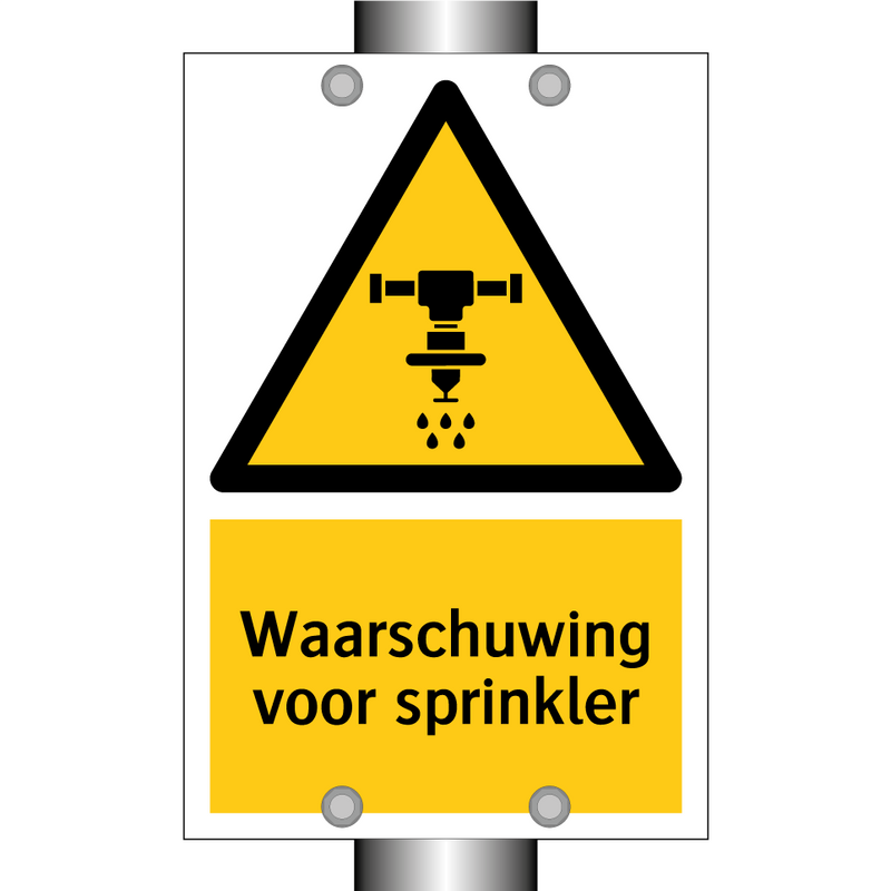 Waarschuwing voor sprinkler